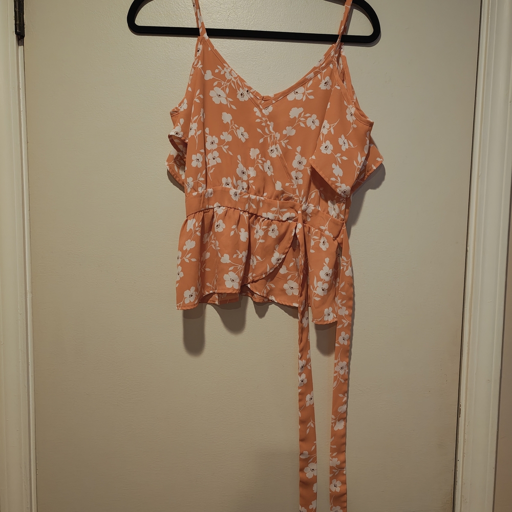 Floral Camisole Top in Orange